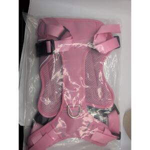 Winsee Pink Service Dog Harness Reflective Adjustable Breathable Mesh L